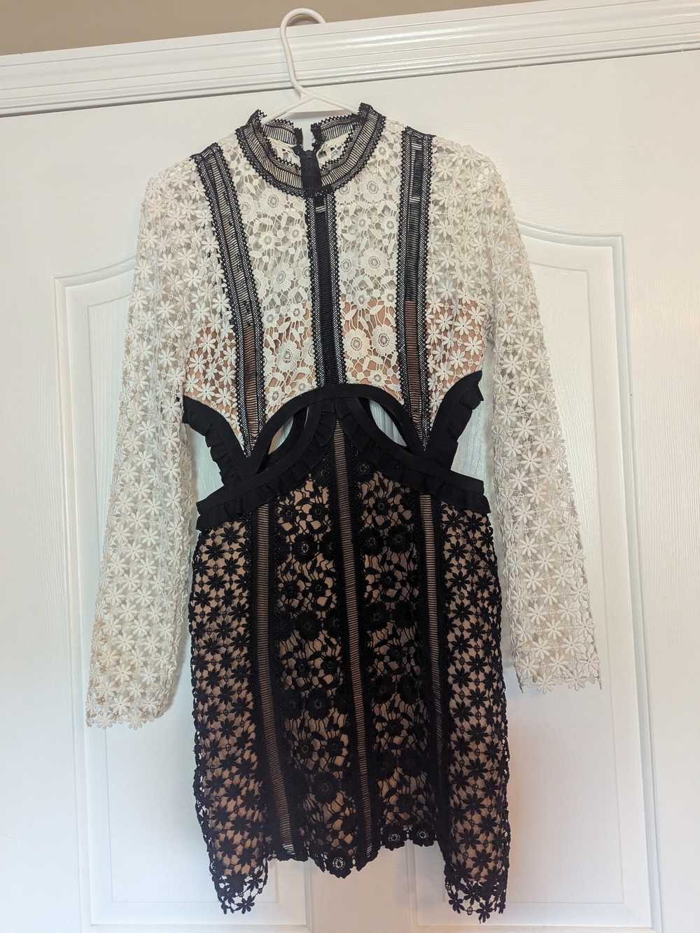 Self Portrait Payne Lace Cut out Mini dress Runway Outfit